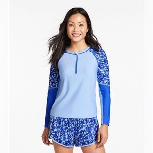 L.L. Bean ReNew SunSmart UPF 50+ Sun Shirt Matching Swim Shorts NWT Size Medium